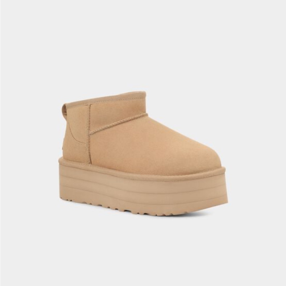 Brand new in box UGG Ultra Mini Platform- Driftwood Ships out same or next